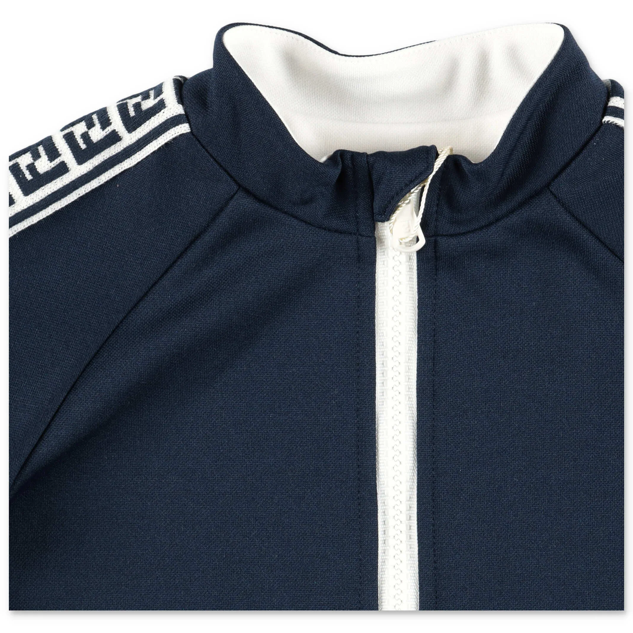 Fendi Kids Logo Tape Zip-Up Jacket