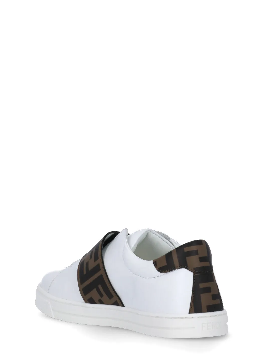 Fendi Kids Monogram Strap Sneakers