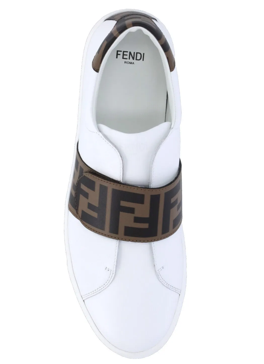 Fendi Kids Monogram Strap Sneakers