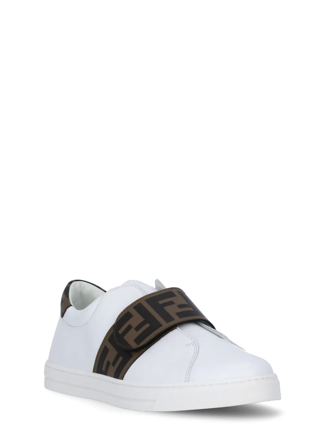 Fendi Kids Monogram Strap Sneakers