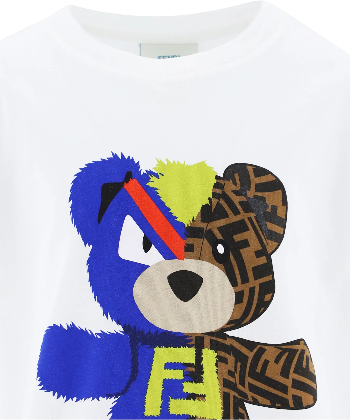 Fendi Kids Teddy Bear Print T-Shirt
