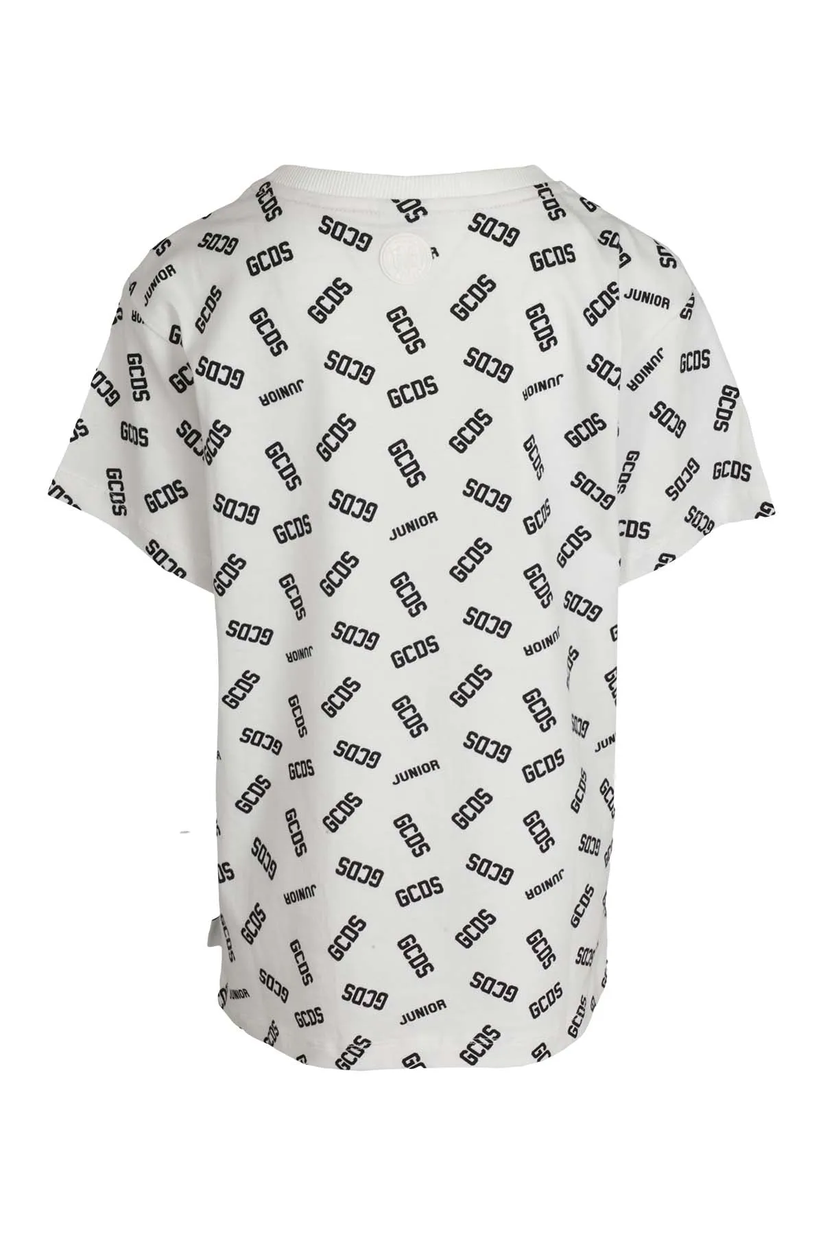 GCDS Kids Allover Logo Printed Crewneck T-Shirt