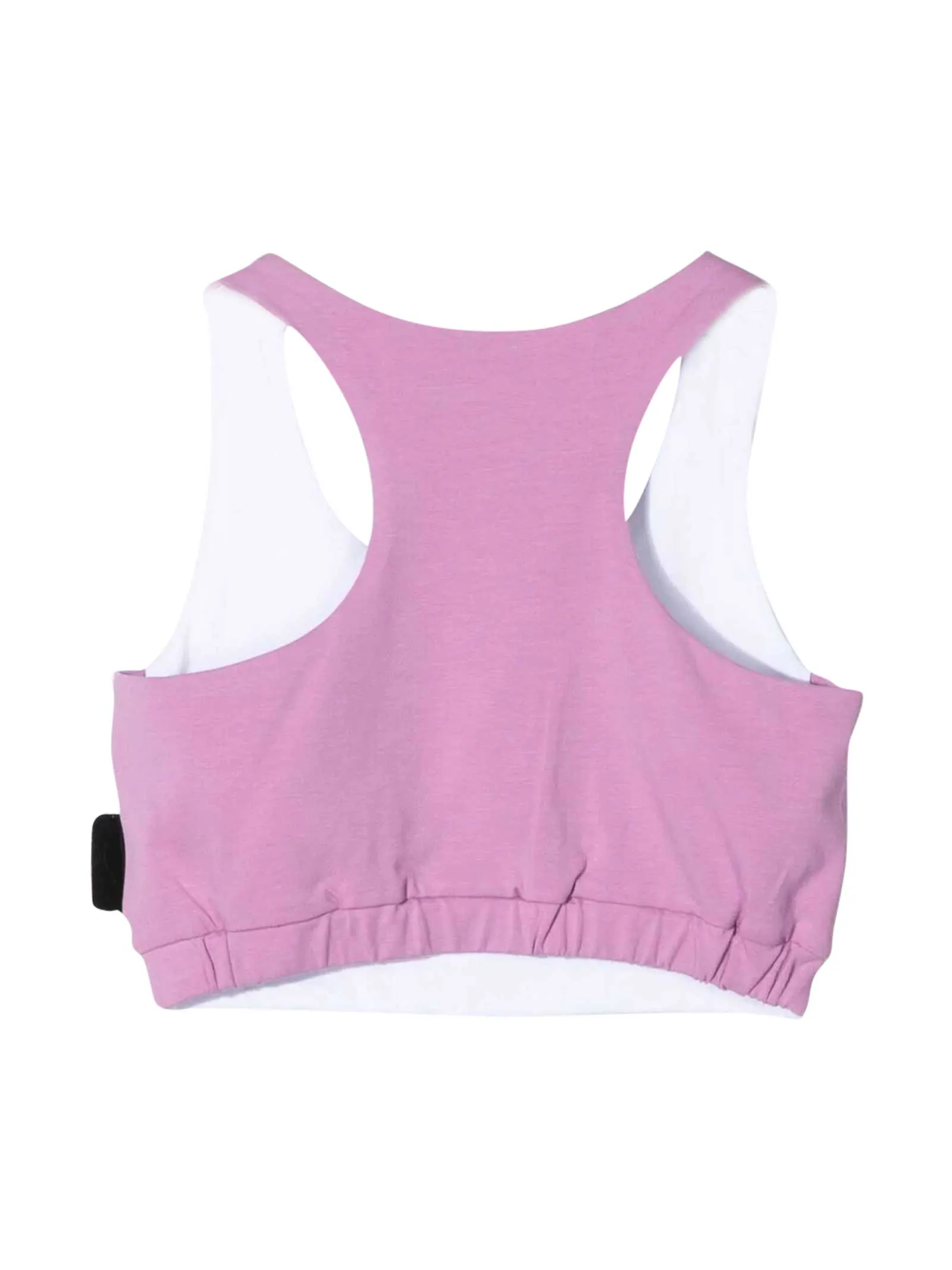 GCDS Kids Glitter Logo Printed Crop Top