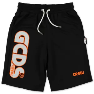 GCDS Kids Logo Embroidered Drawstring Shorts