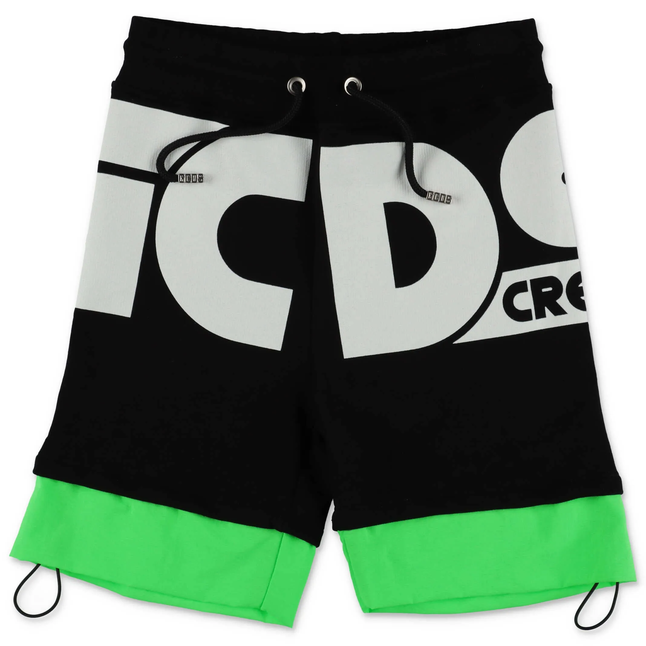 GCDS Kids Logo Printed Drawstring Shorts