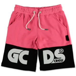 GCDS Kids Logo Printed Two-Tone Shorts