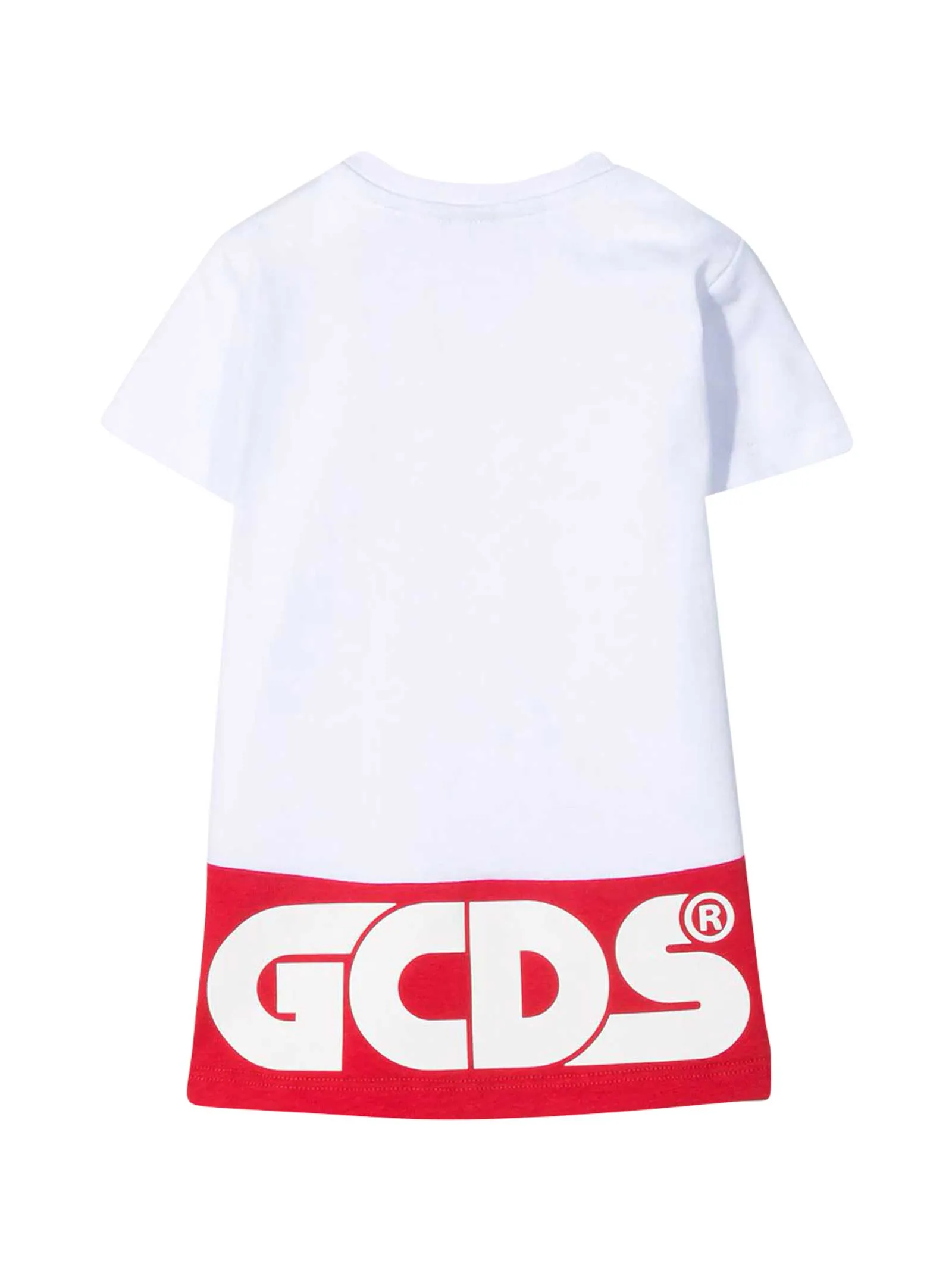 GCDS Kids Logo Printed Two-Tone T-Shirt Dress