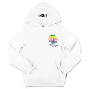 GCDS Kids Rainbow Logo Printed Hoodie
