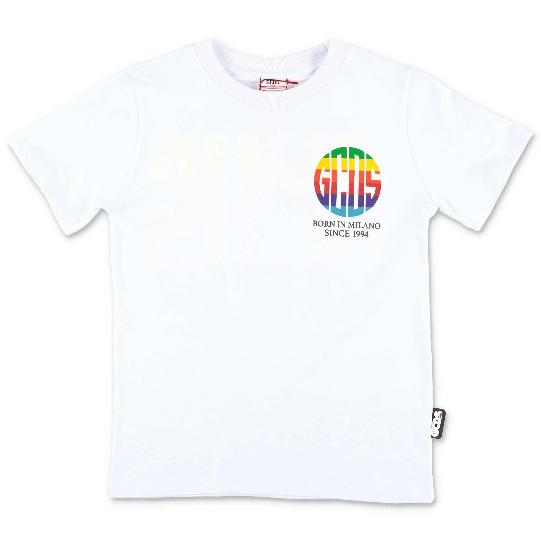 GCDS Kids Rainbow Logo Printed T-Shirt