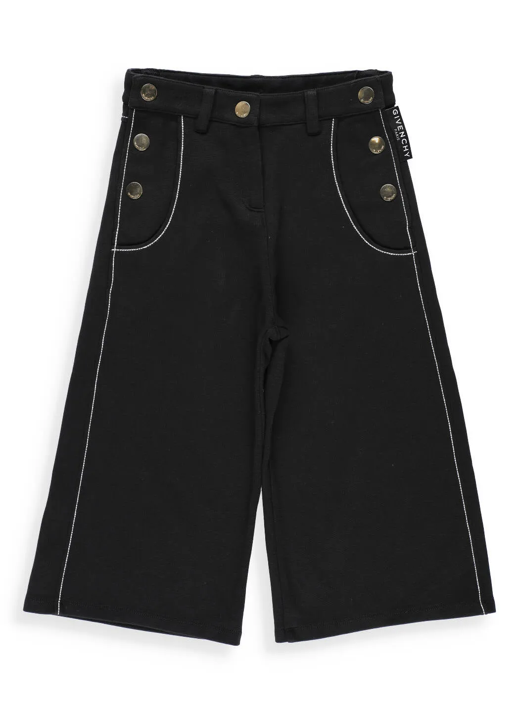 Givenchy Kids Button Detail Wide Leg Pants