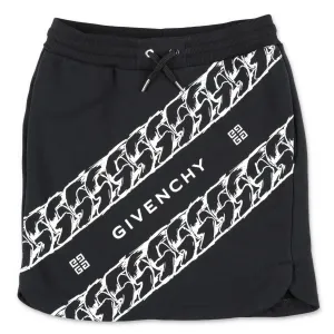 Givenchy Kids Chain Logo Print Skirt