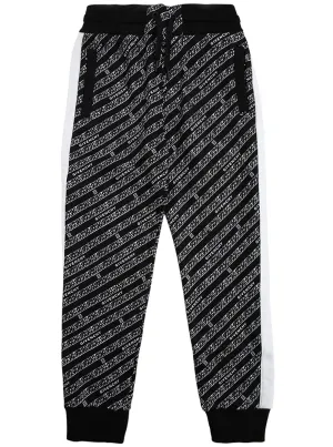 Givenchy Kids Chain Logo Print Track Pants