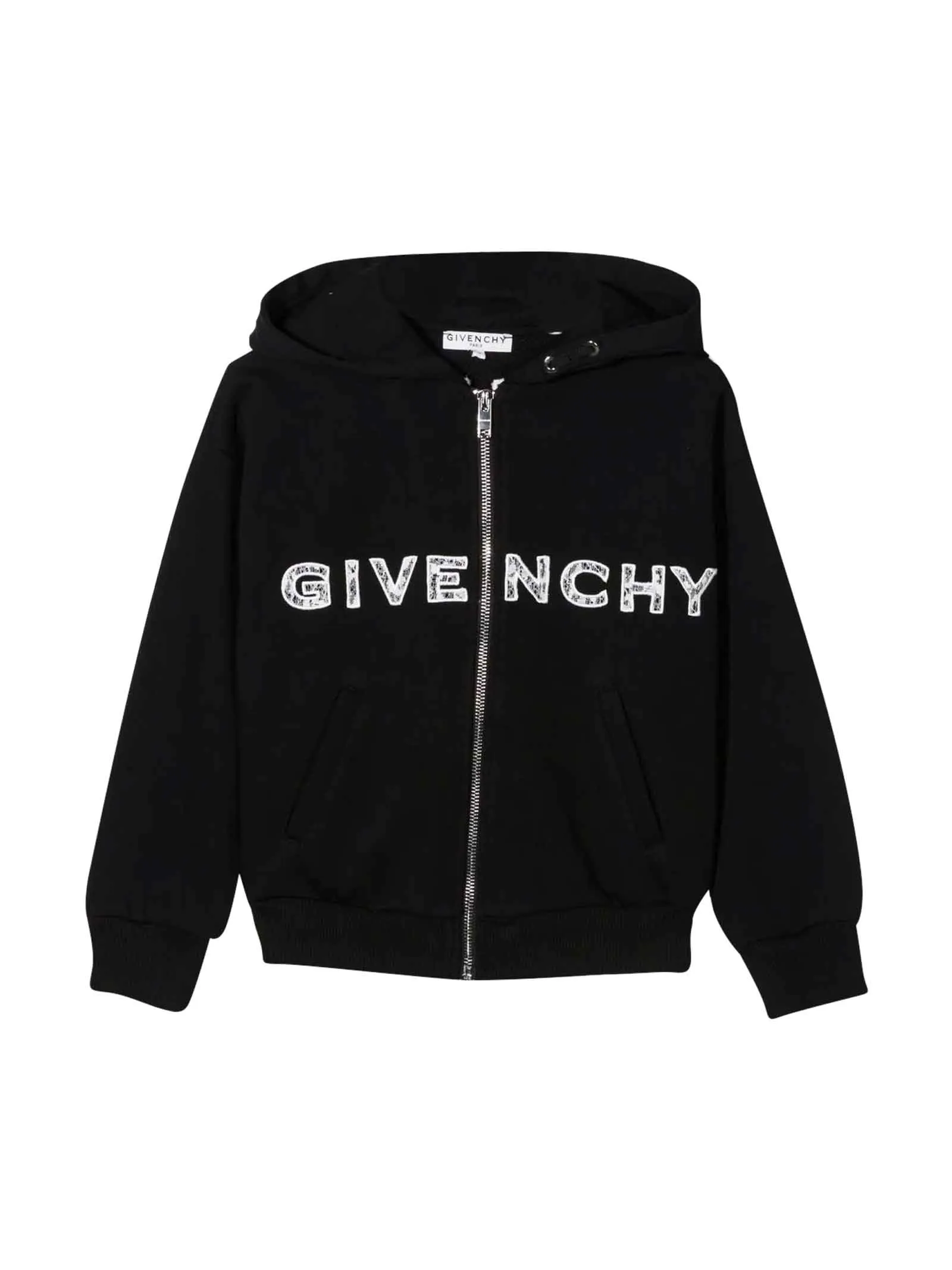 Givenchy Kids Logo Embellished Hooded Bomber Jacket