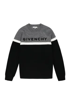 Givenchy Kids Logo Embroidered Knit Jumper