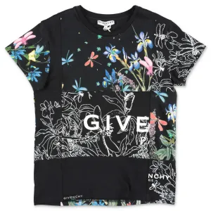 Givenchy Kids Logo Floral Print T-Shirt