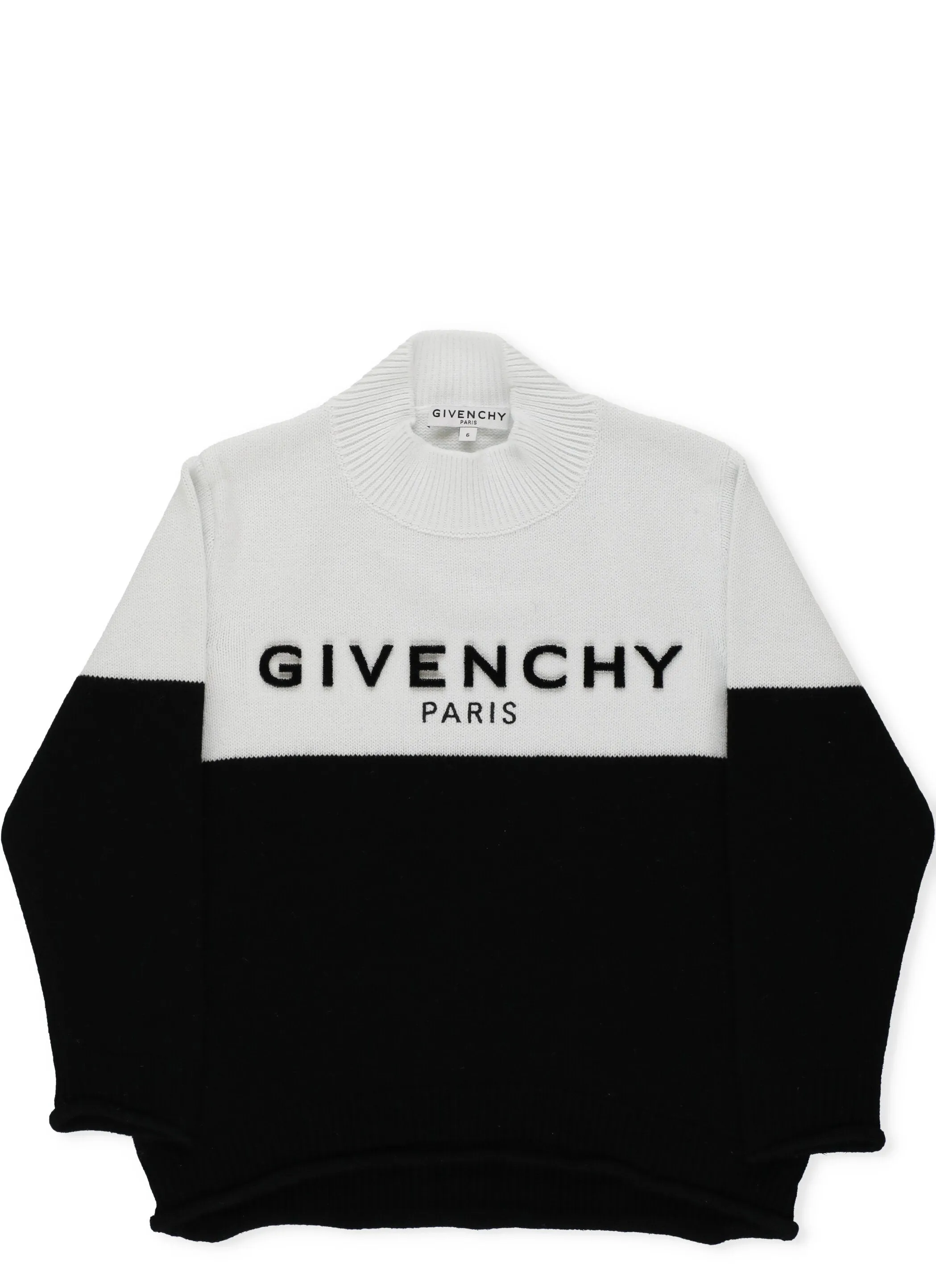 Givenchy Kids Logo Intarsia Two-Tone Jumper