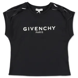 Givenchy Kids Logo Print Bow Detail T-Shirt