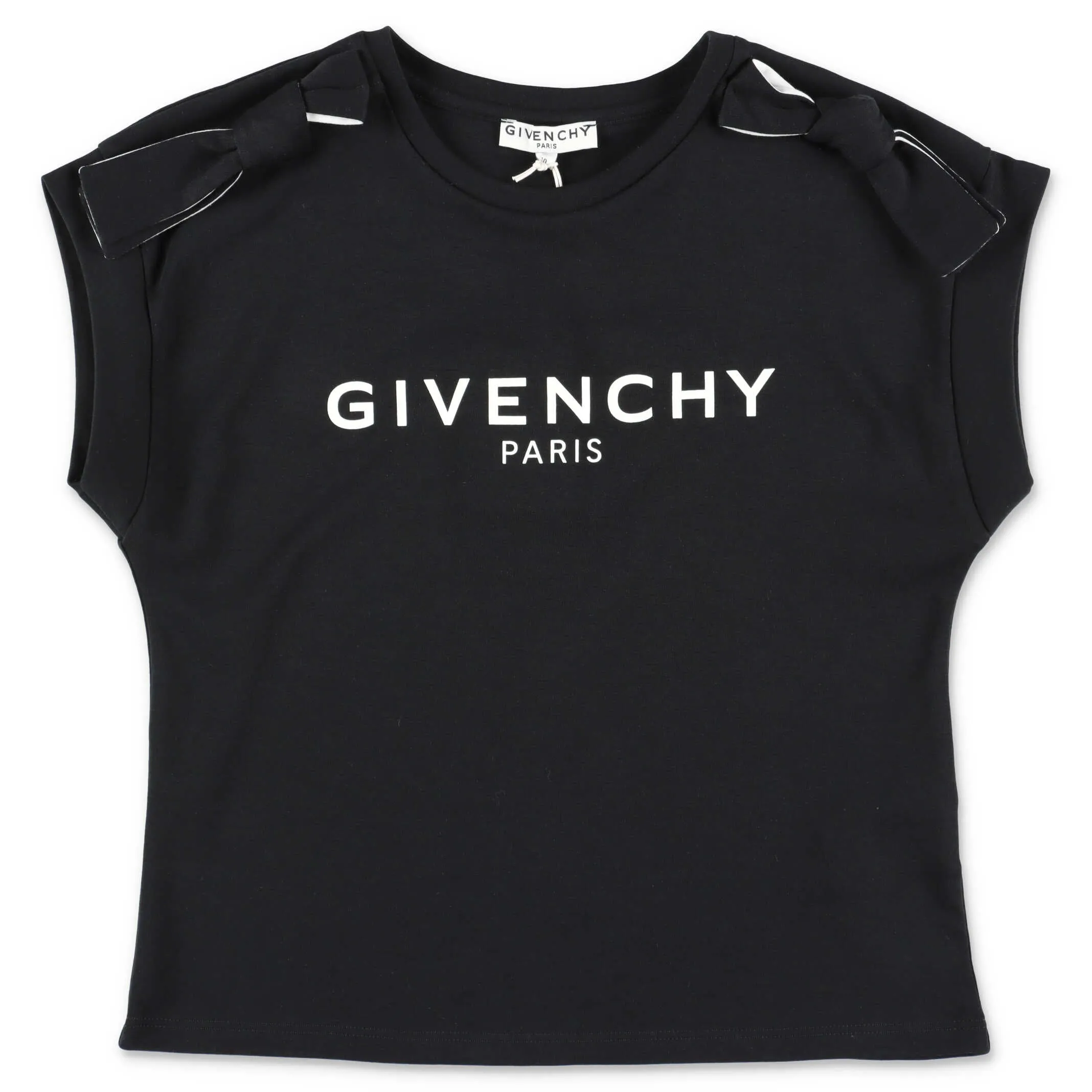 Givenchy Kids Logo Print Bow Detail T-Shirt