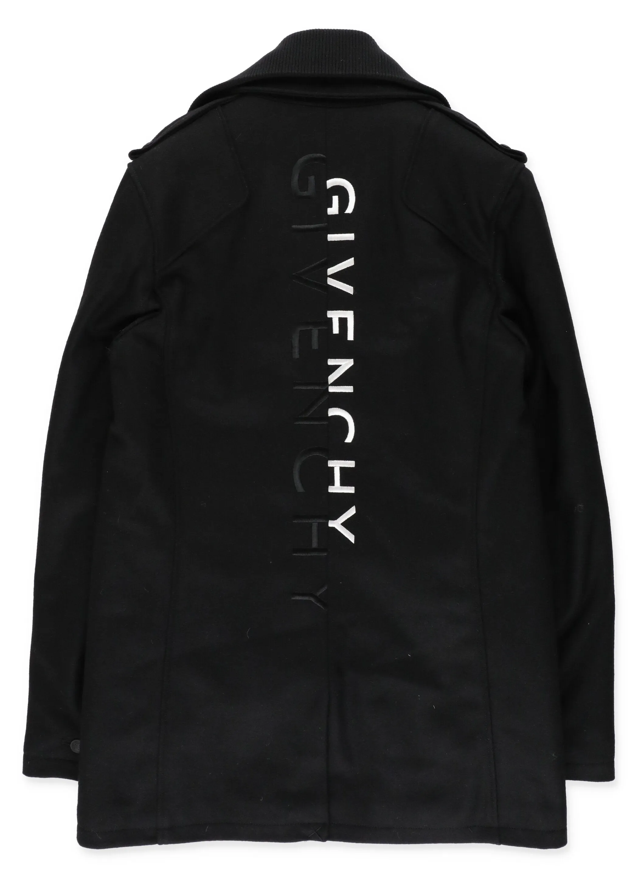 Givenchy Kids Logo Print Double Breasted Coat