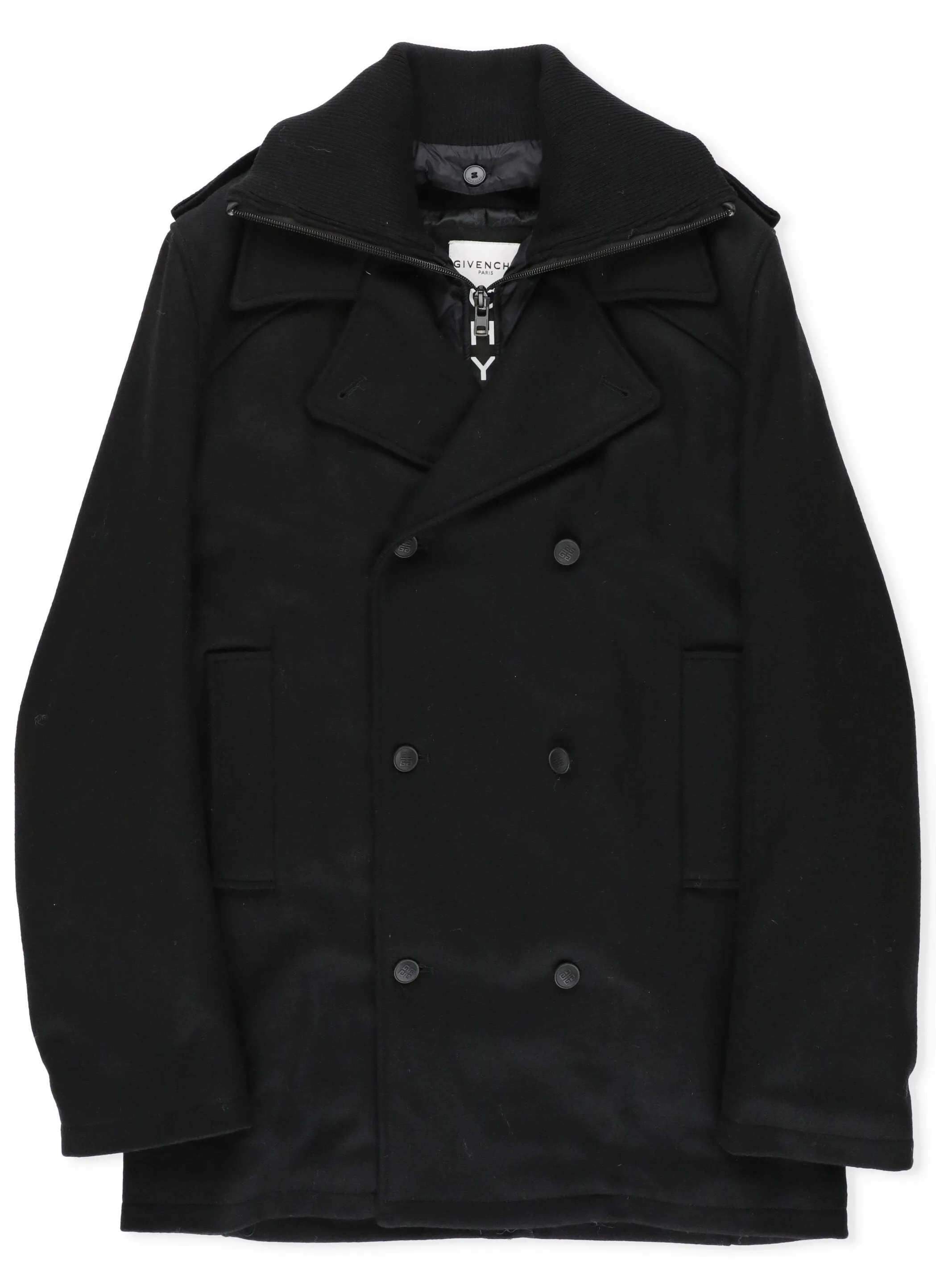 Givenchy Kids Logo Print Double Breasted Coat