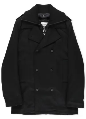 Givenchy Kids Logo Print Double Breasted Coat