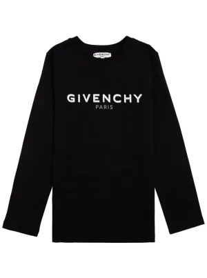 Givenchy Kids Logo Print Long-Sleeve T-Shirt