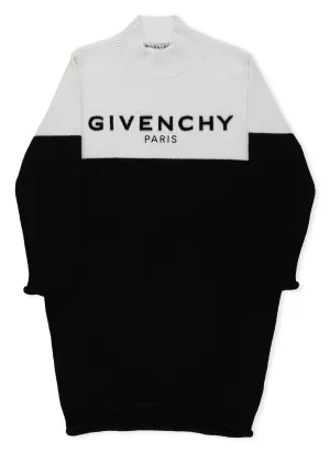 Givenchy Kids Logo Print Two-Tone Sweatshirt Dress