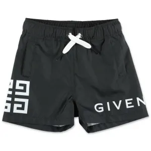 Givenchy Kids Logo Printed Drawstring Swim Shorts