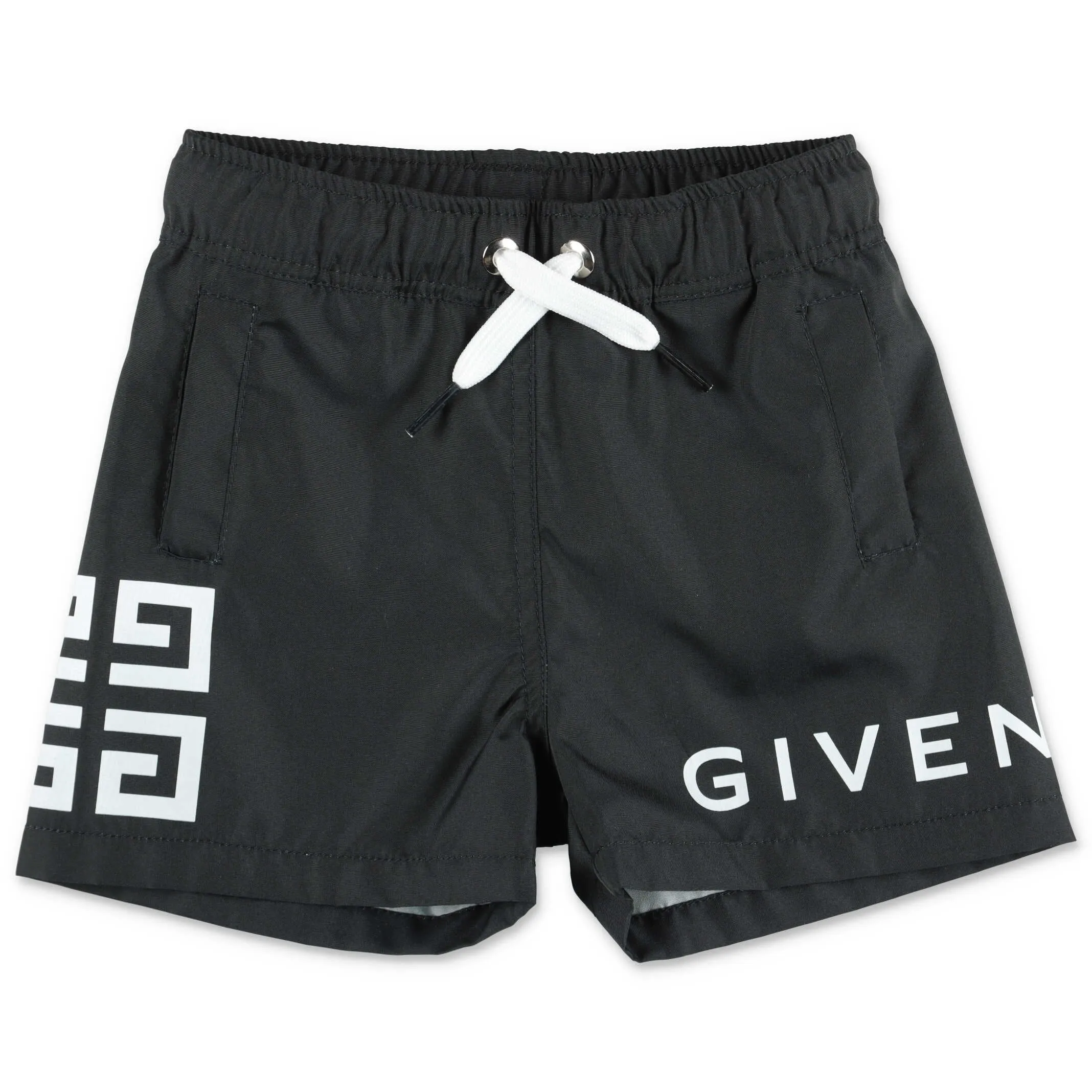Givenchy Kids Logo Printed Drawstring Swim Shorts