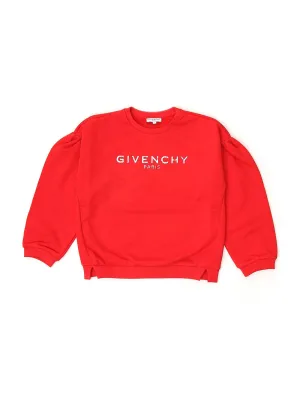 Givenchy Kids Logo Printed Puff-Sleeve Sweatshirt