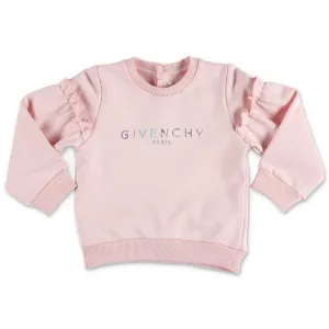 Givenchy Kids Logo Printed Ruffle Detail Sweatshirt