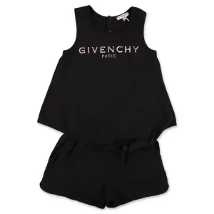 Givenchy Kids Logo Printed Sleeveless Playsuit