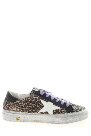 Golden Goose Kids May Leopard Print Sneakers