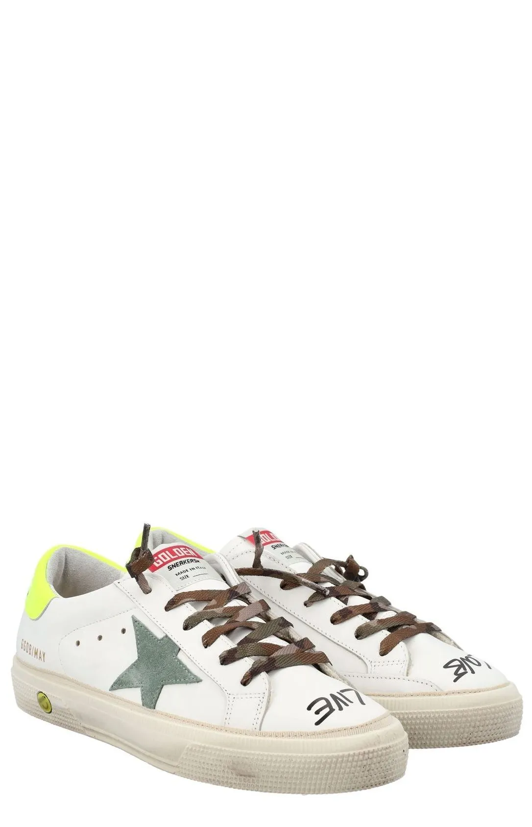Golden Goose Kids Round Toe Lace-Up Sneakers