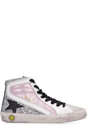 Golden Goose Kids Slide High-Top Sneakers