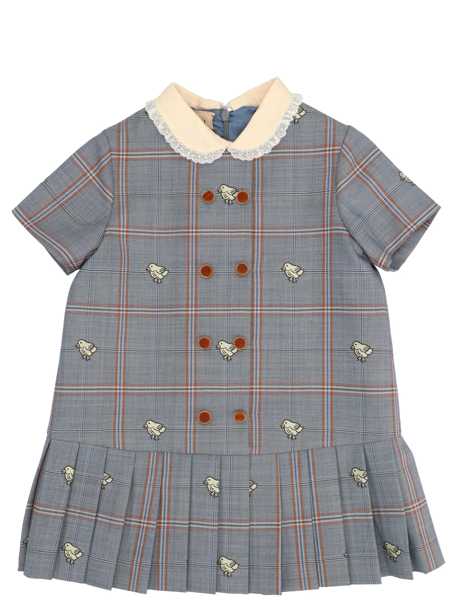 Gucci Kids Baby Chick Plaid Dress