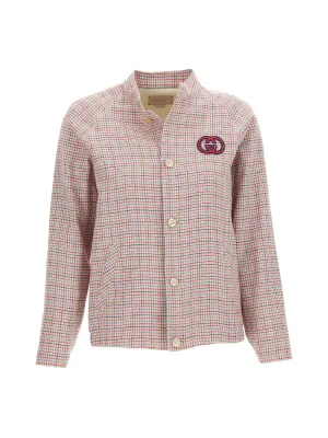 Gucci Kids Checked Long-Sleeved Shirt Jacket