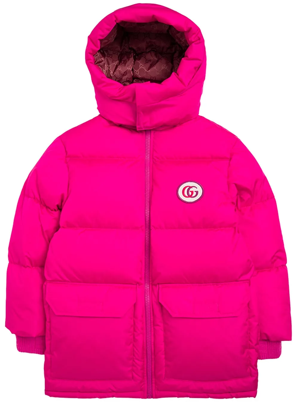 Gucci Kids Double G Patch Padded Coat