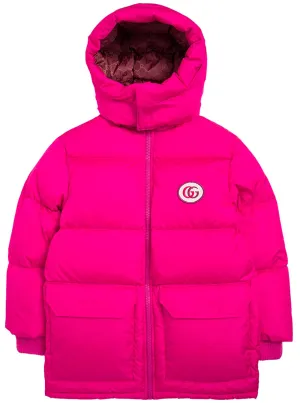 Gucci Kids Double G Patch Padded Coat