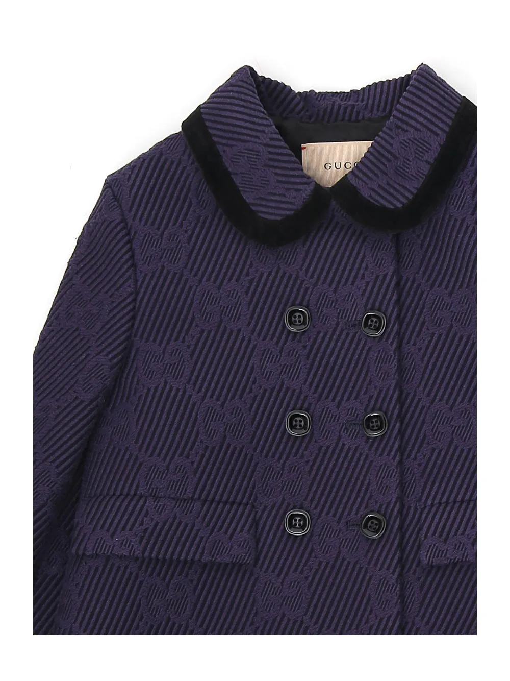 Gucci Kids GG Motif Double Breasted Coat
