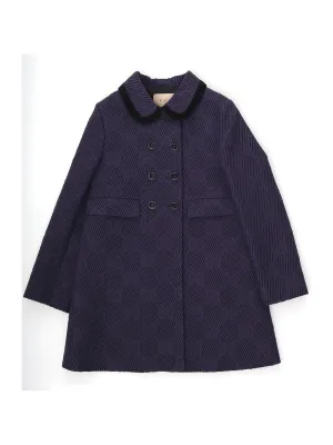 Gucci Kids GG Motif Double Breasted Coat