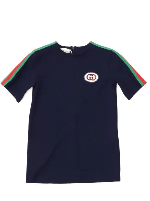 Gucci Kids GG Patch Web Stripe T-Shirt Dress