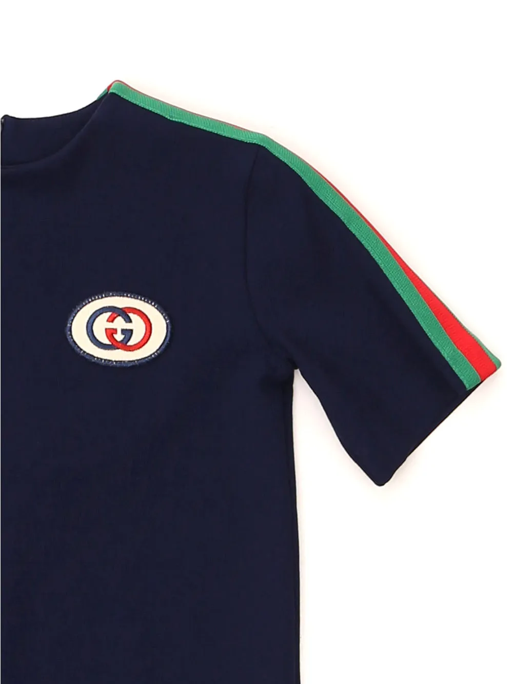 Gucci Kids GG Patch Web Stripe T-Shirt Dress