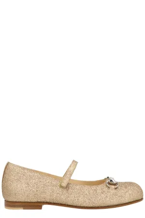 Gucci Kids Horsebit Ballerina Flats