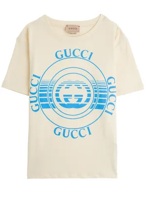 Gucci Kids Logo Print Crewneck T-Shirt