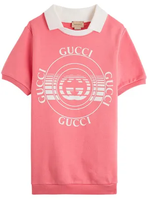 Gucci Kids Logo Print Polo Dress
