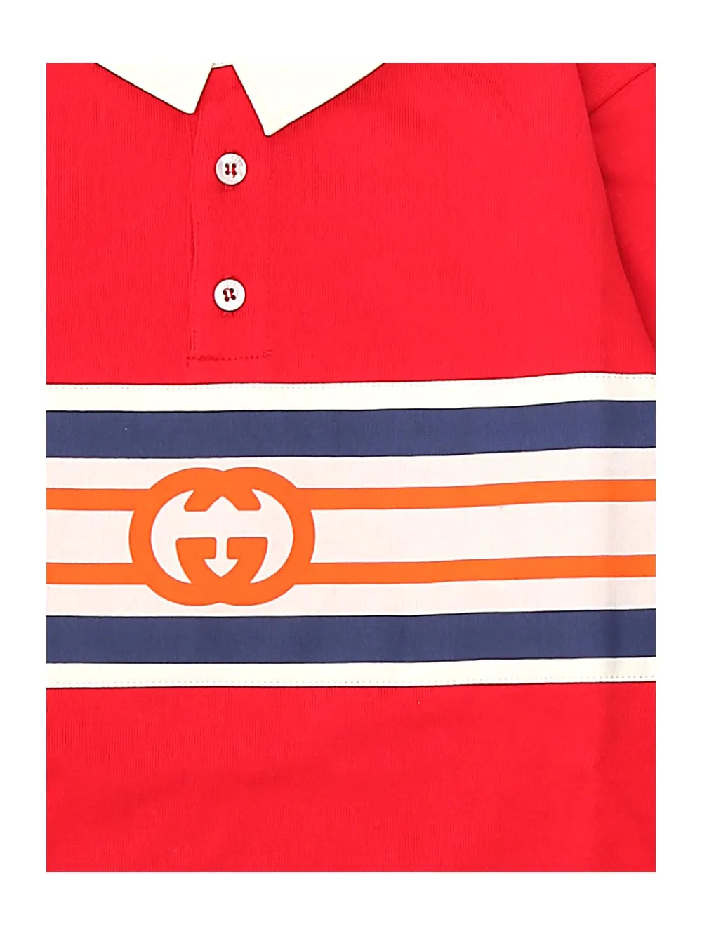Gucci Kids Logo Print Shirt Collar Sweater