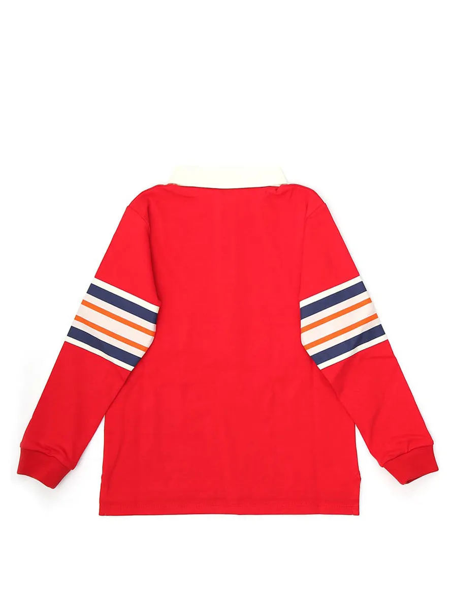 Gucci Kids Logo Print Shirt Collar Sweater