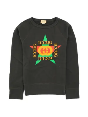 Gucci Kids Logo Printed Crewneck Sweatshirt