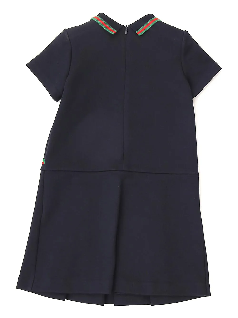 Gucci Kids Web Stripe Embroidered Pleated Dress